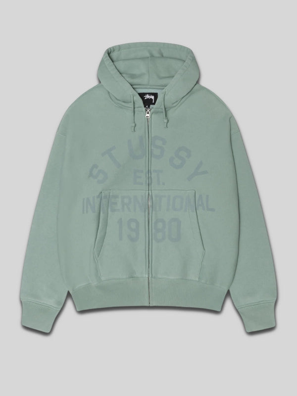 International Stussy Established Hoodie Grey Green