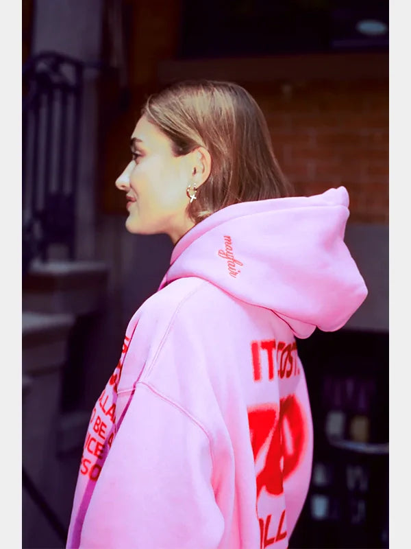 It Costs Zero Dollars To Be A Nice Person Pink Pullover Hoodie