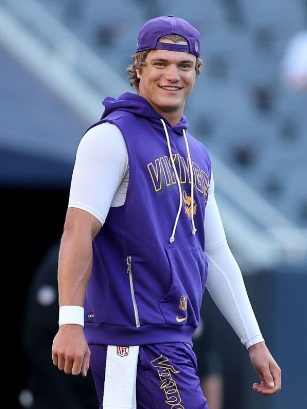 J.J. McCarthy Vikings Sleeveless Hoodie Purple