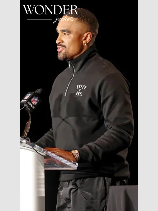 Jalen Hurts Super Bowl LIX MVP Breed Of One Half-Zip Jacket Black