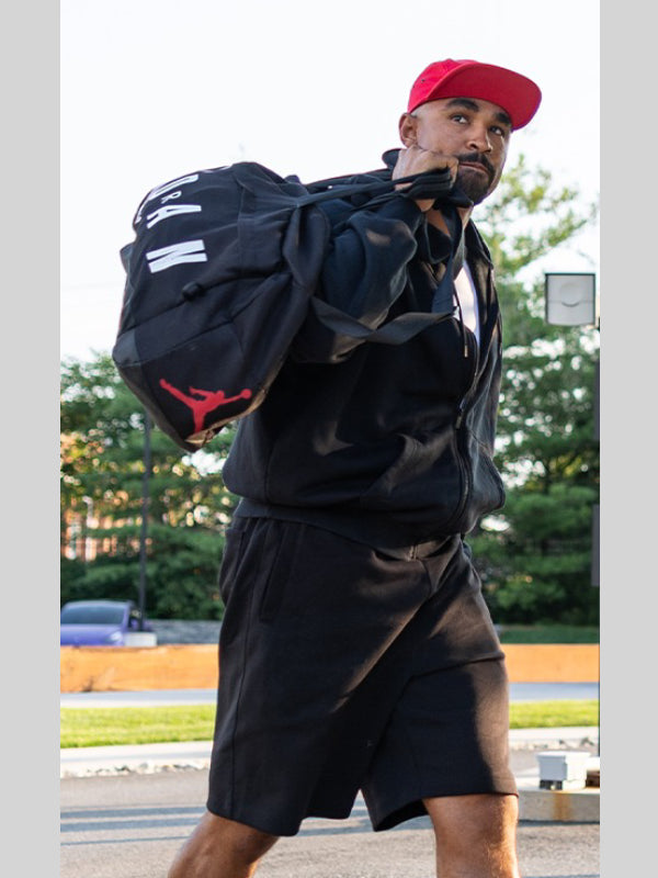 Jalen Hurts Training Camp Jorden Zip-Up Hoodie Black