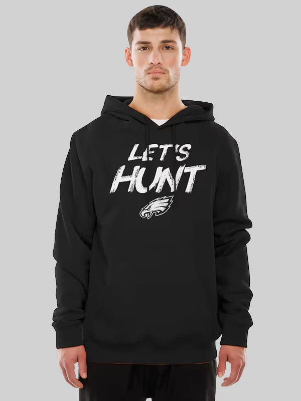 Jalen Hurts Eagles Let's Hunt Hoodie Black