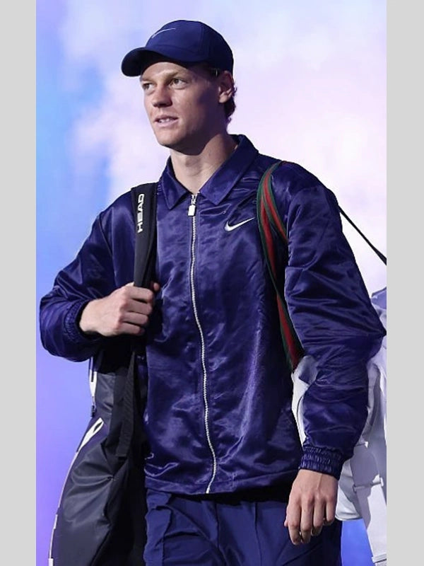 Jannik Sinner 2025 US Open Blue Navy Jacket