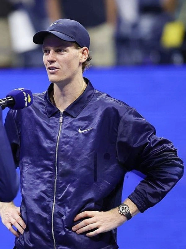 Jannik Sinner 2025 US Open Jacket Navy Blue
