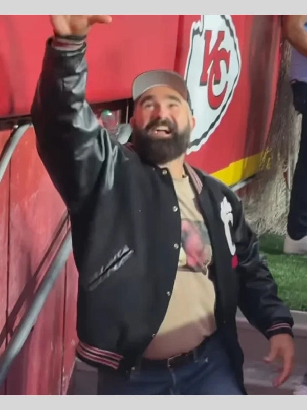 Jason Kelce Cincinnati Game Black Jacket