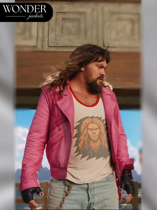 Jason Momoa A Minecraft Fringed Leather Jacket