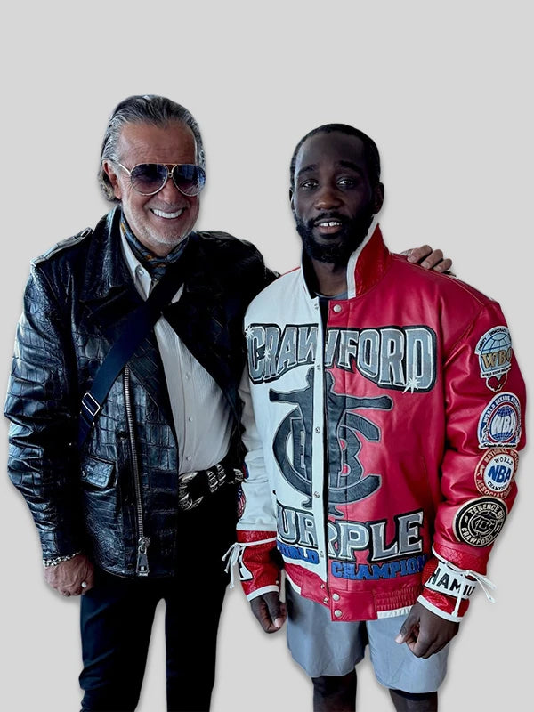 Jeff Hamilton Crawford Leather Jacket White and Red