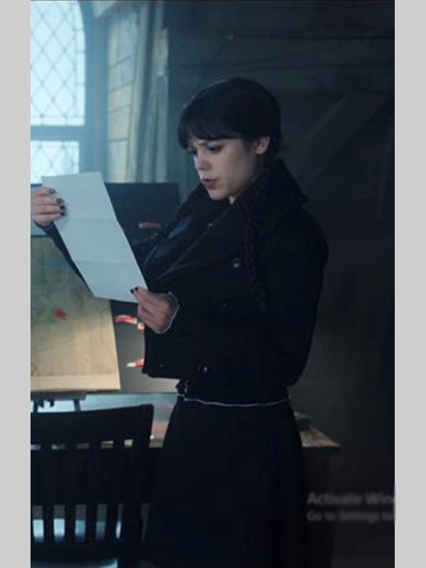 Jenna Ortega Wednesday Black Vest