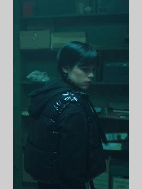 Wednesday Addams Black Puffer Vest