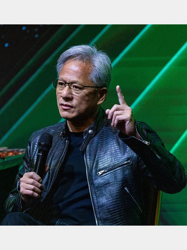 Jensen Huang Black Leather Jacket Nvidia CEO