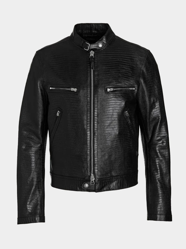 Jensen Huang Nvidia CEO Leather Jacket Black