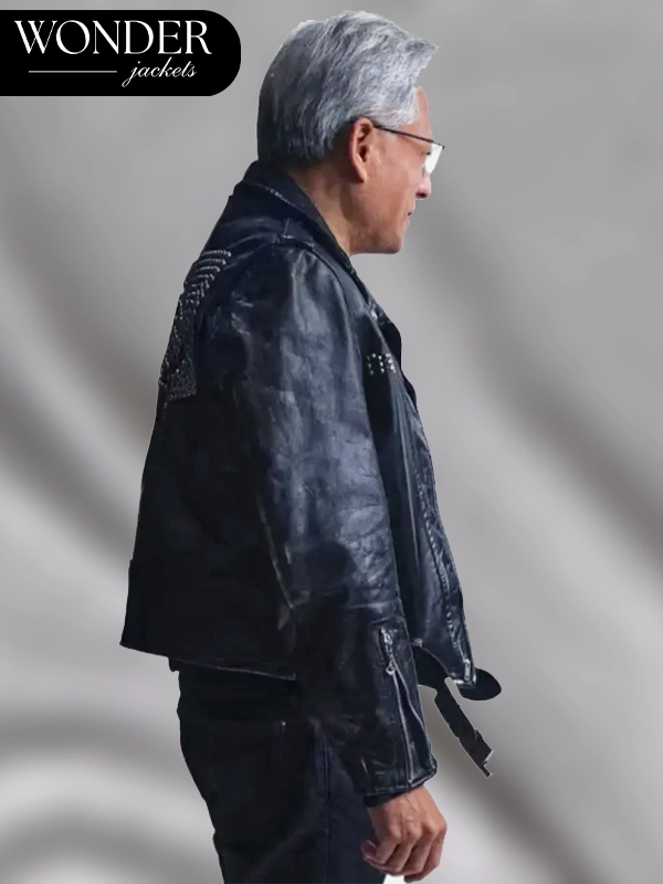 Jensen Huang ERL Leather Jacket