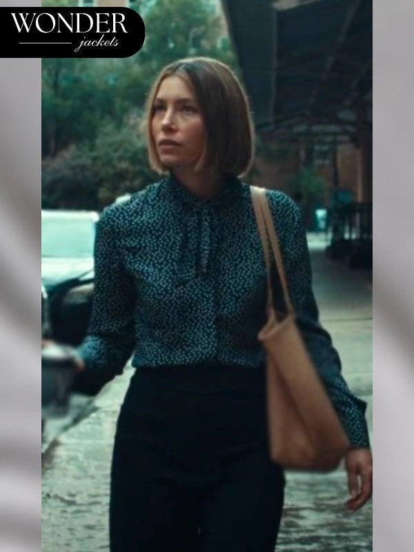 Jessica Biel The Better Sister 2025 Chloe Taylor Polka Dot Blouse