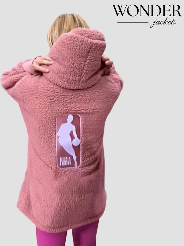 Jill Martin NBA Sherpa Jacket Pink