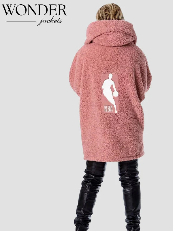 Jill Martin Pink Sherpa Jacket NBA