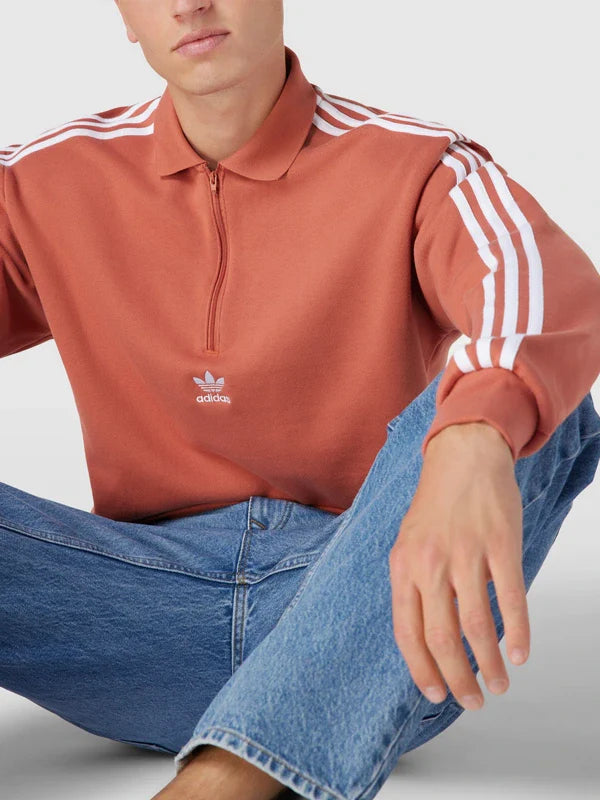 Joe Locke Heartstopper Adidas 3 Stripes Polo Sweatshirt Orange