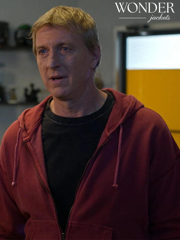 Johnny Lawrence Cobra Kai S06 Maroon Hoodie