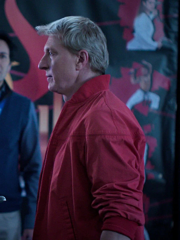 Johnny Lawrence Cobra Kai S06 Red Bomber Jacket