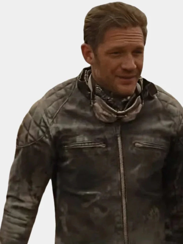 Johnny The Bikeriders Tom Hardy Quilted Padded Leather Jacket