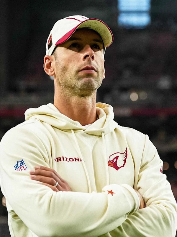 Jonathan Gannon Arizona Cardinals Nike Natural 2025 Rivalries Collection Standard Issue Sideline Dri-FIT Hoodie
