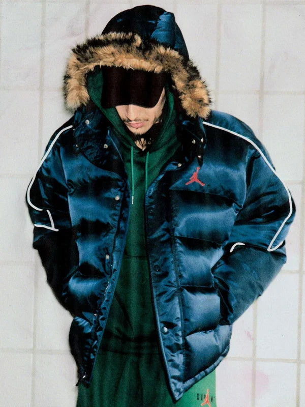 Jordan x Supreme Puffer Jacket Blue