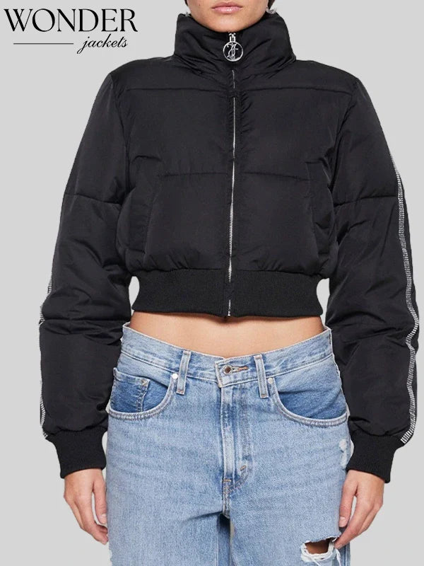 Juicy Couture Puffer Jacket Black Front