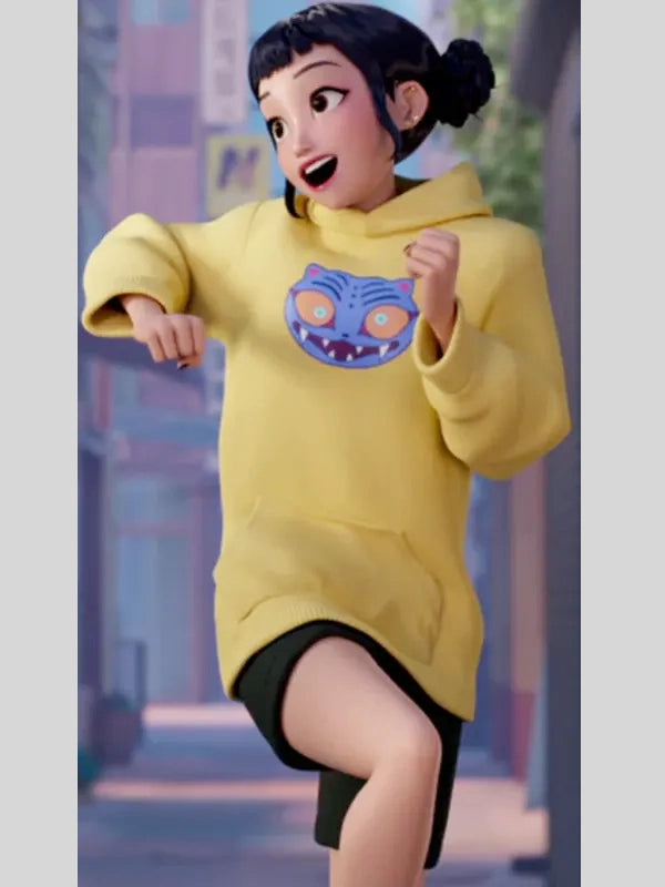 KPop Demon Hunters Derpy Tiger Yellow Hoodie