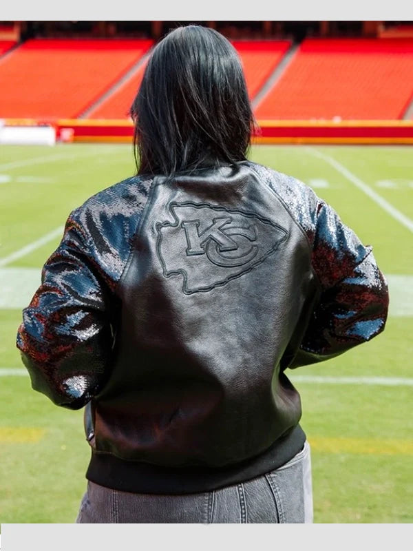 Kansas City Chief Sequin Leather Jacket