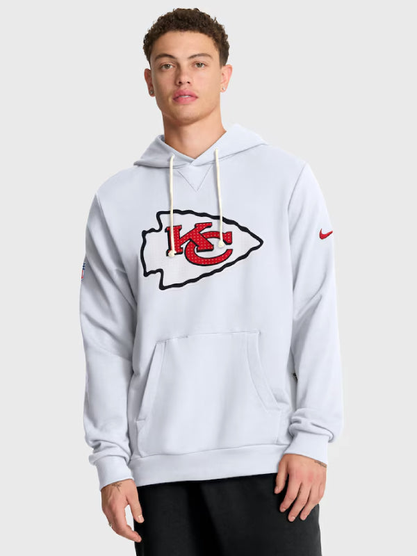 Kansas City Chiefs Nike 2025 Sideline Hoodie White