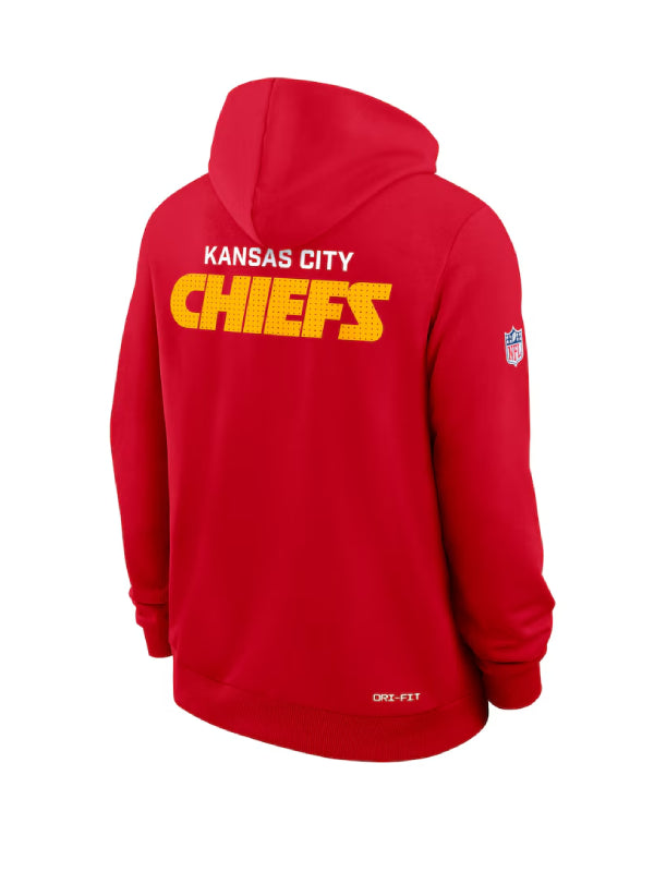 Kansas City Chiefs Nike Red Sideline Hoodie 2025