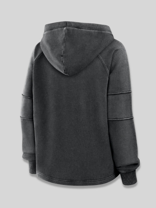 Kansas City Chiefs Fanatics Black Oversized Raglan Gridiron Hoodie