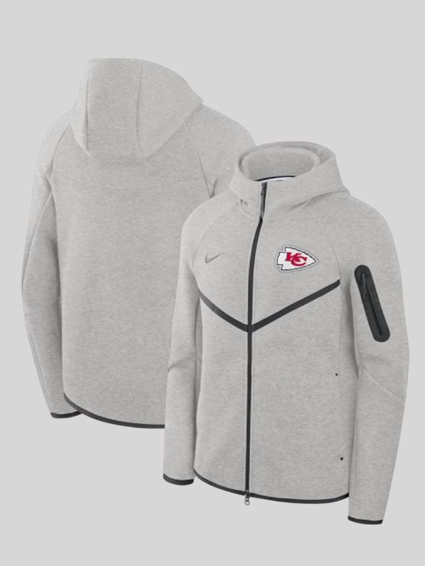 Kansas City Chiefs Nike Tech Fleece Windrunner Grey Jacket