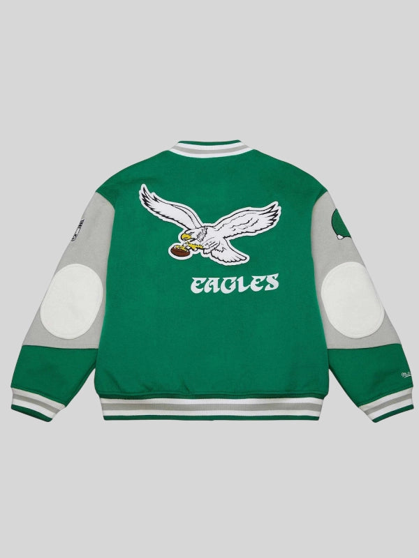 Kelly Green Philadelphia Eagles Varsity Jacket