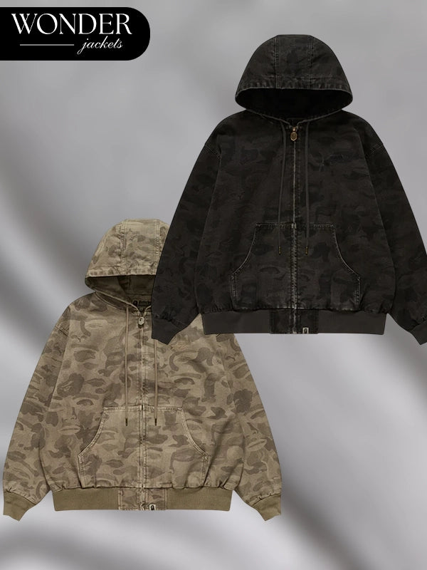 kidsuper Solid Camo Jacquard Jacket black