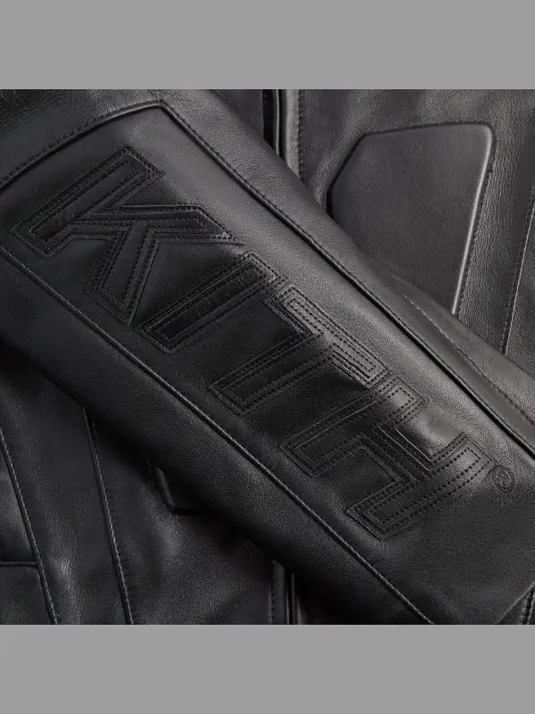 Kith Batman Wayne Industries Moto Leather Jacket Black