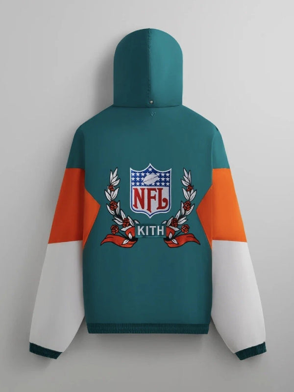 Kith For The NFL Dolphins Quarter Zip Anorak With Hood
