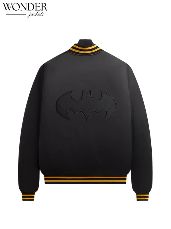 Kith x Batman Satin Black Bomber Jacket