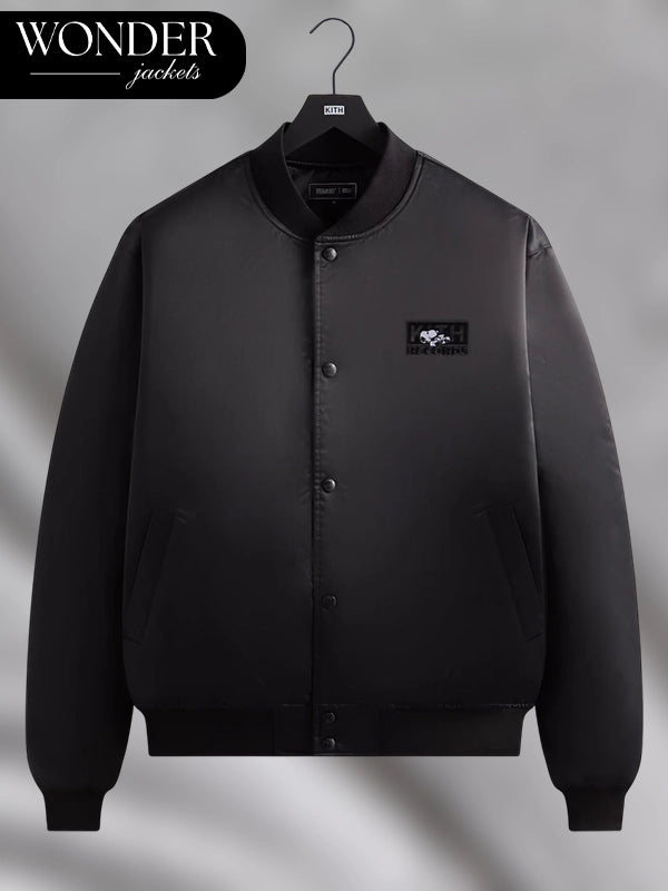 Kith for Peanuts Black Bomber Jacket