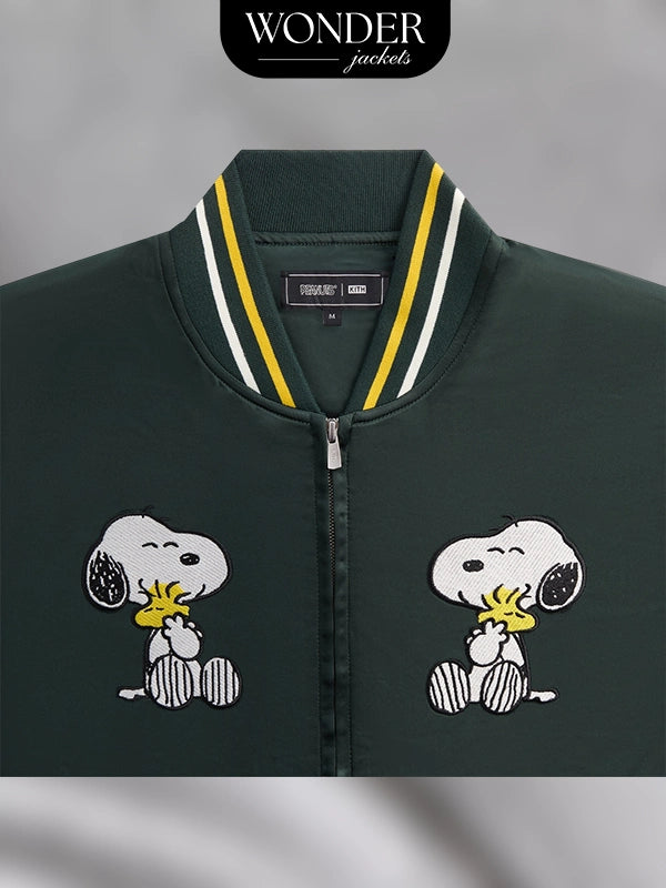 Kith x Peanuts Souvenir Jacket Green