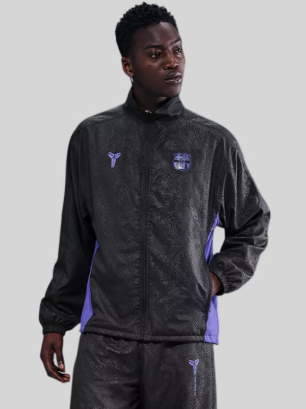Kobe x FC Barcelona Away Soccer Track Jacket Black