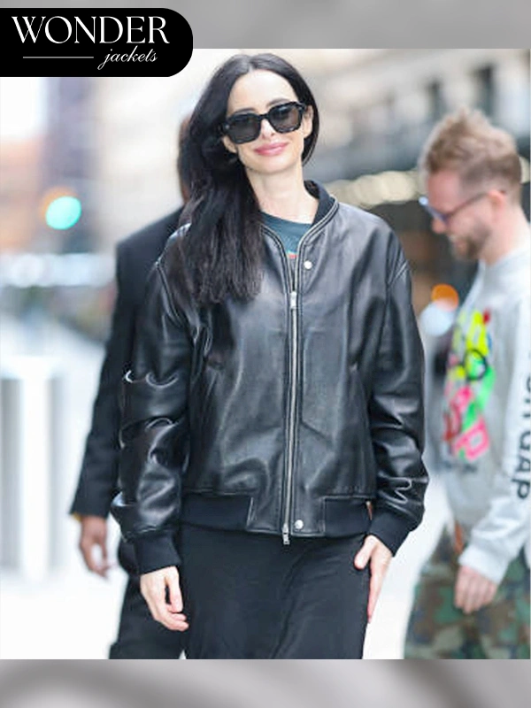 Krysten Ritter Hudson Square Black Leather Jacket