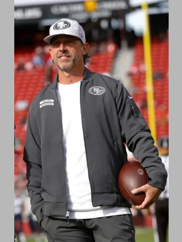 Kyle Shanahan 49ers Salute To Service Jacket 2024