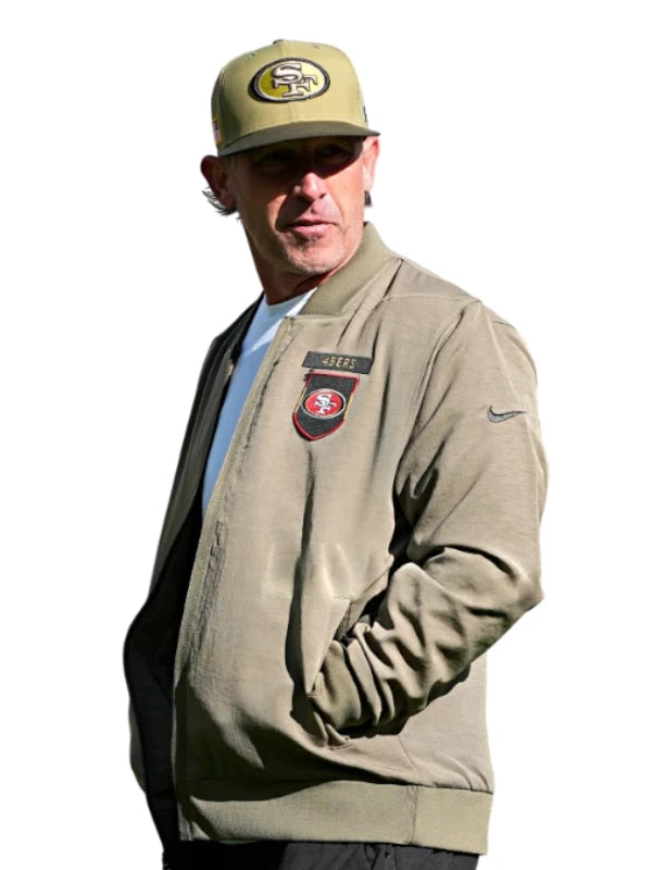 Kyle Shanahan 49ers Salute to Service Bomber Jacket