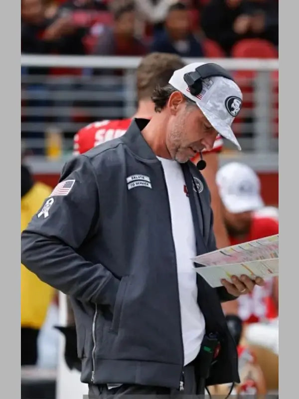 Kyle Shanahan Salute To Service 49ers Jacket 2024