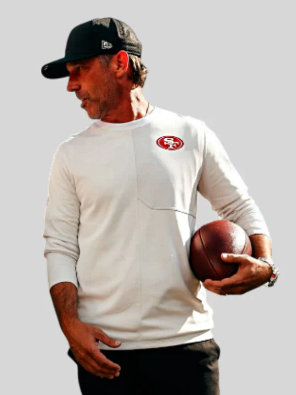 Kyle Shanahan 49ers Nike White Long Sleeve Shirt
