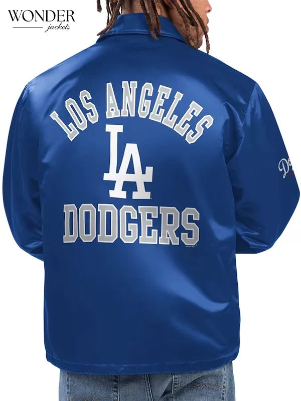 LA Dodgers Starter Blue Satin Jacket