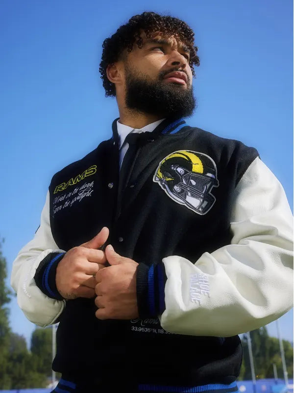 LA Rams Kyren Williams Shoe Palace Nike NFL Rivalries Varsity Jacket