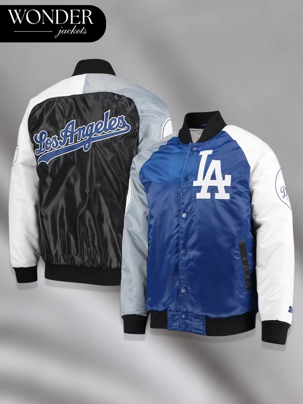LA Dodgers Tri-Color Satin Jacket