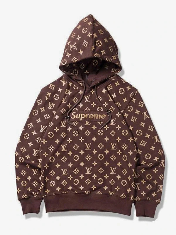 LV Supreme Brown Hoodie