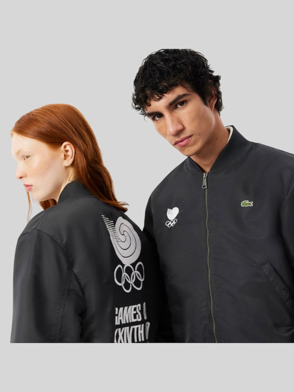 Lacoste x Olympic Black Bomber Jacket